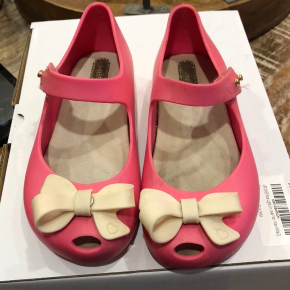 Mini Melissa Shoes Mini Melissa Pink Shoes With Bow Poshmark